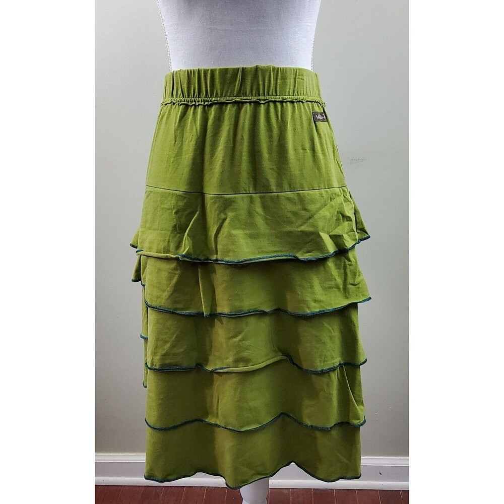 Matilda Jane Women's Ruffle Knit Skirt Green Size S